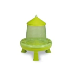 Mangeoire Poule En Plastique Gamme Eco 4Kg Verte Avec Pieds - Gaun