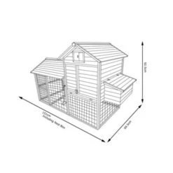 Poulailler Bréda S 1 à 2 Poules Toit Bois -Volaille Magasin 195