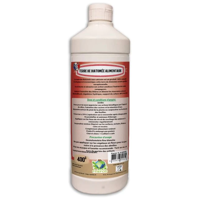 Terre De Diatomee Blanche Non-calcinée Alimentaire Flacon 400g