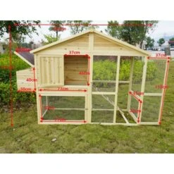 Poulailler Jersey Toit Shingle Avec Parc 4 à 6 Poules -Volaille Magasin 3061 dimension 1