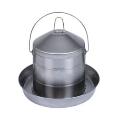 Kit 4/6 Poules Abreuvoir Inox 8L Et Mangeoire Galvanisé 5Kg -Volaille Magasin abreuvoir inox 8l gaun 1