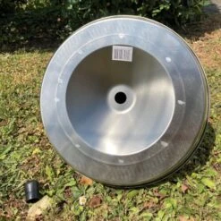 Abreuvoir Poule En Acier Inoxydable 8L - Gaun -Volaille Magasin abreuvoir inox volaille 8l vue dessous bouchon ouvert