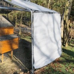 Bâche Deluxe Universelle 2 X 1,70 M Pour Côté De Parc Poulailler Blanche