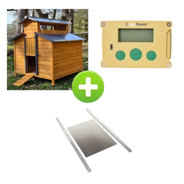 Kit Poulailler Farmer XL 6 à 10 Poules Bois FSC Avec Portier Zen Farm Autonome Et Trappe Taille Medium 3 Kit Poulailler Farmer XL 6 à 10 Poules Bois FSC Avec Portier Zen Farm Autonome Et Trappe Taille Medium