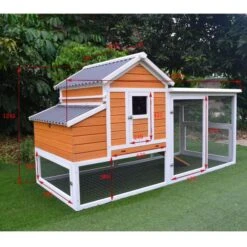 Poulailler Toit Renforcé M Toit Plastique 6 à 8 Poules -Volaille Magasin c 1703 dimensions