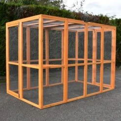 Enclos Grillagé Pour Volailles Bois 200x120cm