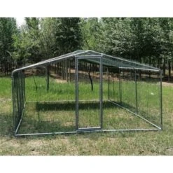 Enclos Poulailler 18m² Tubes 38mm H2,25m - Parc Grillagé Renforcé 6x3m - Acier Galvanisé -Volaille Magasin enclos poulailler avec tubes renforces 3x6x2 25m face