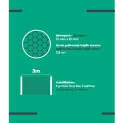 Zen Farm Grillage Poulailler Acier Galvanisé à Chaud Triple Torsion 25m X 1m épaisseur 0,8 Mm 12 Zen Farm Grillage Poulailler Acier Galvanisé à Chaud Triple Torsion 25m X 1m épaisseur 0,8 Mm -Volaille Magasin etiquette grillage zen farm 25x1 1