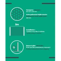 Grillage Poulailler Acier Galvanisé à Chaud Triple Torsion 25m X 1,5m épaisseur 0,8 Mm - Zen Farm 12 Grillage Poulailler Acier Galvanisé à Chaud Triple Torsion 25m X 1,5m épaisseur 0,8 Mm - Zen Farm -Volaille Magasin etiquette grillage zen farm 25x1.5