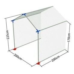 Extension 4m² Tubes 32mm 2x2m - Pour Enclos Poulailler 4x2x2,25m - Acier Galvanisé