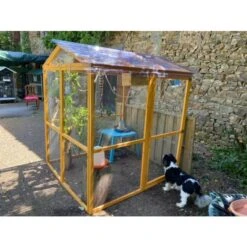 Grand Parc Grillagé Pour Poulailler Vorwerk -Volaille Magasin extension poulailler gournay amenage voliere cote