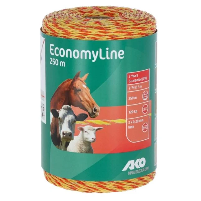 KERBL Fil électrique Conducteur Pour Clôture Poule Et Volaille EconomyLine 250m - Ako 3 KERBL Fil électrique Conducteur Pour Clôture Poule Et Volaille EconomyLine 250m - Ako