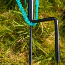 Filet Poule Grande Hauteur Double Pointe 50m X 1,26m - Zen Farm -Volaille Magasin filet poule zen farm 126cm 15m detail installation piquet 2