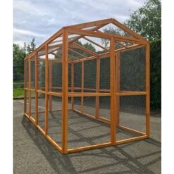 Enclos Grillagé Pour Volailles Bois 300x143x173,5cm -Volaille Magasin grand enclos grillage d exterieur en bois 300x143 cm vue 3