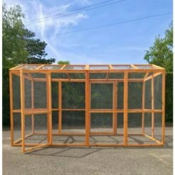 Enclos Grillagé Pour Volailles Bois 300x143x173,5cm -Volaille Magasin grand enclos grillage d exterieur en bois 300x143 cm vue 4