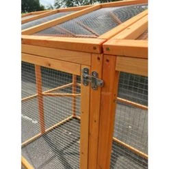 Enclos Grillagé Pour Volailles Bois 300x143x173,5cm -Volaille Magasin grand enclos grillage d exterieur en bois 300x143 cm vue 5