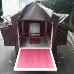 Housse De Protection Pluie Poulailler Deluxe -Volaille Magasin housse protectrice poulailler deluxe arriere ouvert