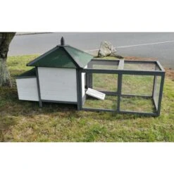 Liquidation - Poulailler Nankin Toit Shingle 2 à 4 Poules Bois FSC -Volaille Magasin image nankin de dos