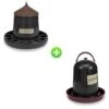 Gaun Kit Plastique Recyclé 7/8 Poules Abreuvoir 10L Et Mangeoire 12Kg 1 Gaun Kit Plastique Recyclé 7/8 Poules Abreuvoir 10L Et Mangeoire 12Kg -Volaille Magasin kit abreuvoir 10l et mangeoire 12kg recycle sans pied