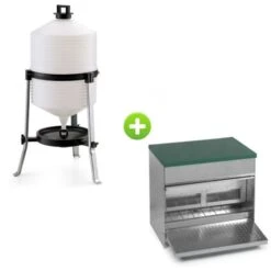 Gaun Kit Anti Nuisible Plastique 15 Poules Abreuvoir 30L Et Mangeoire 20Kg