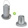 Gaun Kit Expert 2 Poules Abreuvoir 4L Et Mangeoire 5Kg -Volaille Magasin kit expert abreuvoir et mangeoire pour petite basse cour