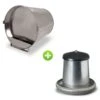 Kit Galva 2/4 Poules Abreuvoir 7L Et Mangeoire 5Kg -Volaille Magasin kit mangeoire et abreuvoir galva seau moyen elevage