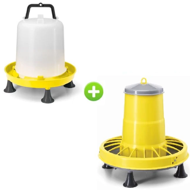 Kit Plastique 6/8 Poules Abreuvoir 10L Et Mangeoire 8,5Kg 3 Kit Plastique 6/8 Poules Abreuvoir 10L Et Mangeoire 8,5Kg