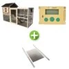 Kit Poulailler Brahma 6 à 8 Poules Bois FSC Avec Portier Zen Farm Autonome Et Trappe Taille Medium -Volaille Magasin kit poulailler brahma portier trappe