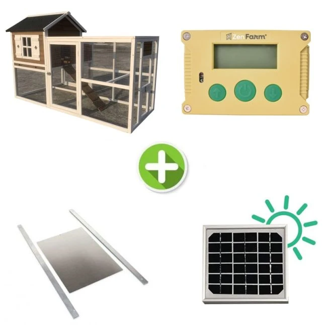 Kit Poulailler Brahma 6 à 8 Poules Bois FSC Avec Portier Zen Farm Autonome Solaire Et Trappe Taille Medium 3 Kit Poulailler Brahma 6 à 8 Poules Bois FSC Avec Portier Zen Farm Autonome Solaire Et Trappe Taille Medium
