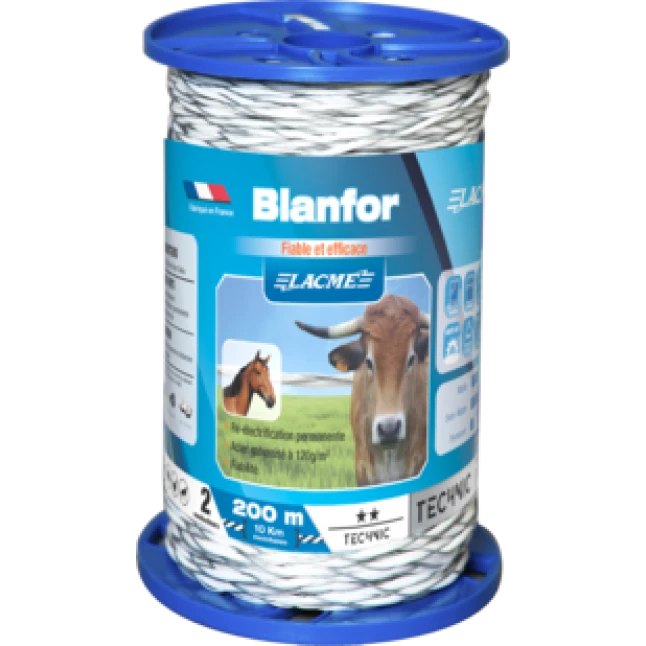 Fil électrique Conducteur Pour Clôture Poule Et Volaille Blanfor 200m - Lacmé 3 Fil électrique Conducteur Pour Clôture Poule Et Volaille Blanfor 200m - Lacmé