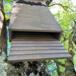 Nichoir Chauve-souris Bois FSC Petite Taille -Volaille Magasin maison chauve souris petite vue dessous 2