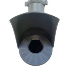 Mangeoire Pour Poule En Plastique Tube Gris 7kg Prima 2 - Evena -Volaille Magasin mangeoire poule plastique tube transparent detail coupelle 1