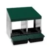 Gaun Pondoir Pour Poule 2 Compartiments Avec Fond Plastique -Volaille Magasin nid pondoir 2 compartiments 1