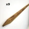 Piquet En Bois De Châtaignier Carré 4x4x200cm Pour Clôture X 9 -Volaille Magasin piquet en bois de chataignier carre 4x4x200cmx9 1