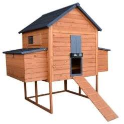 Portier Zen Farm Monobloc Autonome Sécurité Renforcée Poulailler -Volaille Magasin portier zen farm monobloc autonome installe ouvert