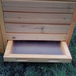 Poulailler Bantam L 1 à 2 Poules Toit Shingle -Volaille Magasin poulailler 1 a 2 poules bois bantam l tiroir ouvert