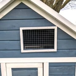 Poulailler Bantam XL Bleu Toit Shingle 2 à 4 Poules -Volaille Magasin poulailler bantam xl bleu vue fen tre avant