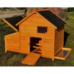 Poulailler Bantam XL Toit Shingle 2 à 4 Poules 10 Poulailler Bantam XL Toit Shingle 2 à 4 Poules -Volaille Magasin poulailler bantam xl shingle noir vue face tout ouvert