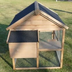 Poulailler Plymouth Toit Shingle Ouvrant 4 à 6 Poules Bois FSC -Volaille Magasin poulailler bois fsc plymouth 2 4 poules arriere