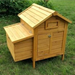 Poulailler Cémani S Toit Bois 2 Poules -Volaille Magasin poulailler cemani s 2 poules profil ferme