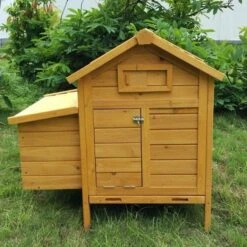 Poulailler Cémani S Toit Bois 2 Poules -Volaille Magasin poulailler cemani s 2 poules vue face ferme