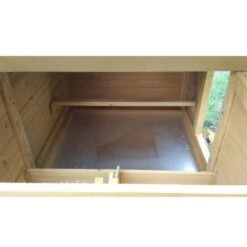 Poulailler Cémani S Toit Bois 2 Poules -Volaille Magasin poulailler cemani s 2 poules vue interieur