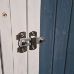 Poulailler Deluxe Bleu Toit Shingle Gris 10 à 12 Poules -Volaille Magasin poulailler deluxe 12 poules bleu zoom loquet porte