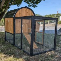 Parc Grillagé Pour Poulailler Finlandais -Volaille Magasin poulailler finlandais toit tole isole 4 a 8 poules avec extension 1