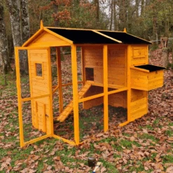 Poulailler Gaulois II Toit Shingle 6 à 10 Poules -Volaille Magasin poulailler gaulois ii toit shingle 4 8 poules vue face