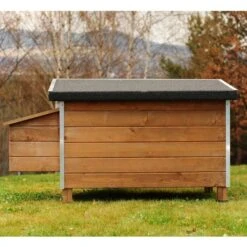 Poulailler Houdan XL Toit Shingle Noir 6 Poules Epicéa FSC -Volaille Magasin poulailler houdan bois fsc arriere 1