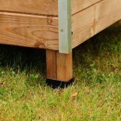 Poulailler Houdan XL Toit Shingle Noir 6 Poules Epicéa FSC -Volaille Magasin poulailler houdan bois fsc pied rapproche 1