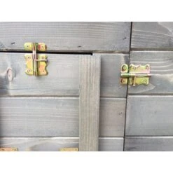 Poulailler Houdan L Toit Shingle Noir 2 Poules Bois écologique FSC 9 Poulailler Houdan L Toit Shingle Noir 2 Poules Bois écologique FSC -Volaille Magasin poulailler houdan l details fermetures laiton