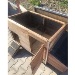 Poulailler Houdan XL Toit Shingle Noir 6 Poules Epicéa FSC -Volaille Magasin poulailler houdan xl toit ouvert