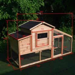 Poulailler Soie Toit Shingle Et Polycarbonate 4 à 6 Poules -Volaille Magasin poulailler java avec enclos et toit renforce dimensions